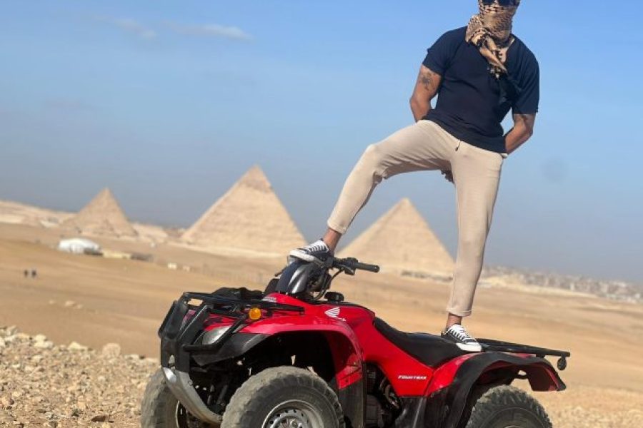 Quad bike ride in Around the pyramids desert
